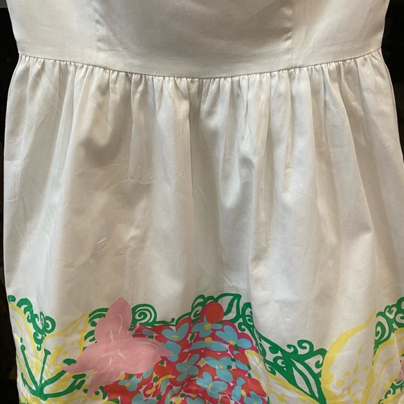 Women’s Lilly Pulitzer Lotti Strapless Mini Dress in Mariposa White Floral- Sz 6 - Picture 6 of 11